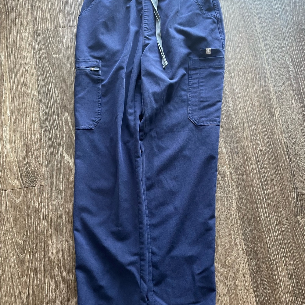 Figs High Waisted Navy Blue Yola Scrub Pants
